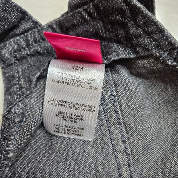 Disney Junior Minnie Mouse Overall‎ Dress Baby Girls 12M Valentine´s Day Hearts - Picture 4 of 7